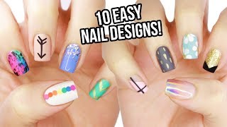 10 Easy Nail Art Designs for Beginners The Ultimate Guide 6 [upl. by Eilak]