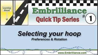 Embrilliance Quick Tip 1  The Hoop [upl. by Dlopoel]