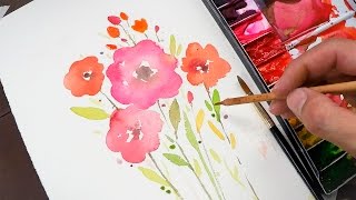 Watercolor painting for beginners simple and easy [upl. by Hagerman]