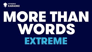 Extreme  More Than Words Karaoke with Lyrics [upl. by Illehs]