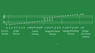 Noten lesen Notenschlüssel Tonhöhe  Musik  SchoolHelpDE [upl. by Mcmaster616]