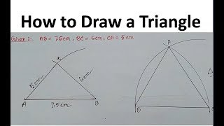 How to draw a triangle with given sides [upl. by Lyda366]