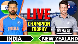 India vs New Zealand Match 12  Live Cricket Match Today  IND vs NZ  Champions Trophy Last 40 Ov [upl. by Halsted]