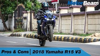 Yamaha R15 V30  Pros amp Cons  MotorBeam [upl. by Leirua243]