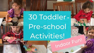 30 ToddlerPreschool Activities How to Keep 14 Year Olds Entertained At Home [upl. by Ennyrb]