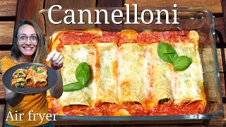 Cannelloni Air Fryer  Spinach and ricotta  Homemade [upl. by Zerep43]