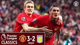 Premier League Classic  Manchester United 32 Aston Villa  200809  Macheda debut goal [upl. by Annwahs]