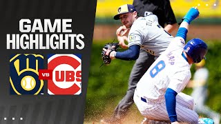 Brewers vs Cubs Game Highlights 5324  MLB Highlights [upl. by Llednyl]