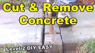 4 Ways to Cut amp Remove Concrete for French Drain  Level 2  EASY DIY [upl. by Gosnell]