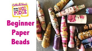 Beginner Guide to Making Paper Beads [upl. by Harwilll117]