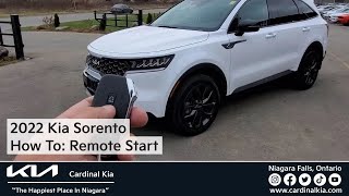 2022 Kia Sorento  How To Use Your Remote Start [upl. by Jackelyn]