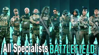 Battlefield 2042  All Specialists Trailers Gameplay 4K [upl. by Surdna]