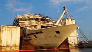 La Costa Concordia a Genova [upl. by Ahsitnauq]