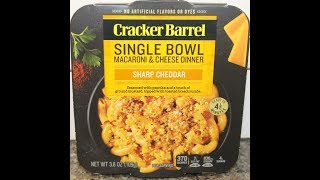 Cracker Barrel Single Bowl Macaroni amp Cheese Dinner Sharp Cheddar Review [upl. by Letnuahc]