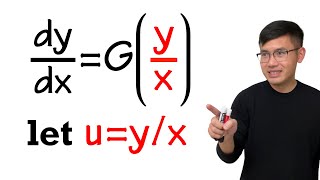 Homogeneous Differential Equations introduction amp example [upl. by Ajnin599]