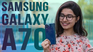 Samsung Galaxy A70 Full Review A big phone with plenty of power [upl. by Lodi]