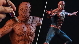 Sculpting SPIDERMAN  Tobey Maguire   Timelapse [upl. by Mullane]