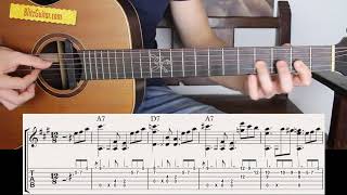 The Easiest Blues on Acoustic Guitar  Beginner Friendly [upl. by Marys]