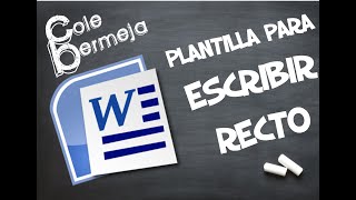 WORD plantilla para escribir recto [upl. by Thackeray282]