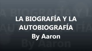 Biografía y autobiografía [upl. by Yttap869]