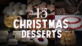 15 Christmas Desserts  Christmas Sweets Recipes [upl. by Narol]