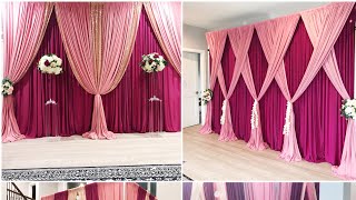 DIY How To Setup A double layered backdrop [upl. by Eniotna]