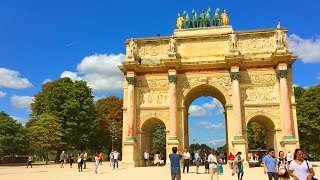 PARIS WALK  Tuileries Garden incl Arc de Triomphe du Carrousel  France [upl. by Atig32]