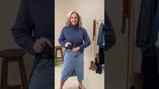 Denim Skirt Outfit Ideas  Happy Me Denim Skirt [upl. by Juliane]