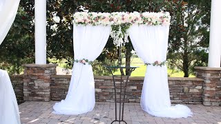 Easy DIY Flower Wedding Backdrop Tutorial [upl. by Arezzini]