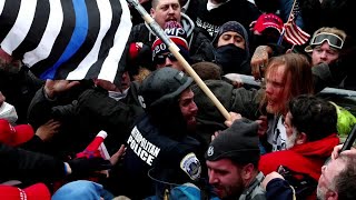 Tear gas violence in insurrection at US Capitol [upl. by Gniliem]