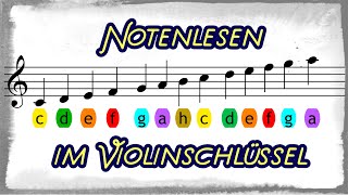 Notenlesen im Violinschlüssel [upl. by Claybourne792]