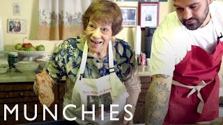 How to Make Chicken Cutlets with Frank Pinello amp His Nonna [upl. by Rahsab154]