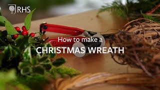 How to make a Christmas wreath  The RHS [upl. by Fernand986]