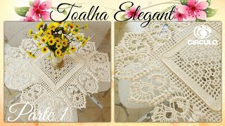 Toalha Elegant de Mesa em Crochê P1 Por Vanessa Marcondes [upl. by Mitchel196]