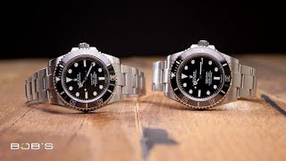 Rolex Submariner 114060 vs 124060 Comparison  Bobs Watches [upl. by Nymrak216]