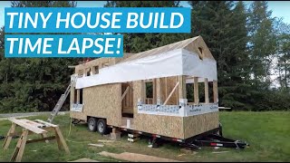 Tiny House Build From Start To Finish  Time Lapse [upl. by Valaria]