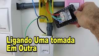 Como instalar uma tomada nova em outra existente [upl. by Trust]