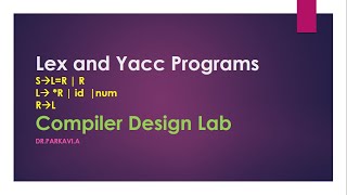 Lex and Yacc Programs  Examples  Compiler Design Lab [upl. by Hgierb440]