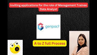 🔥 Genpact Hiring  Management Trainee  Data Analyst  Apply Now [upl. by Terrene]