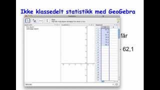 Geogebra og statistikk amp Klassedelt materialehistogram [upl. by Amelie479]