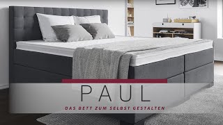 Boxspringbett Paul  das Bett zum Selbstgestalten [upl. by Akamaozu49]