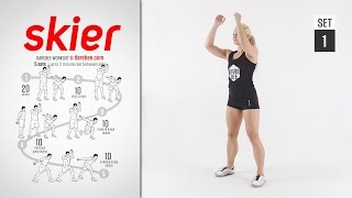 Skier Workout by DAREBEE  FULL   CARDIO   15 Minutes [upl. by Deborath]