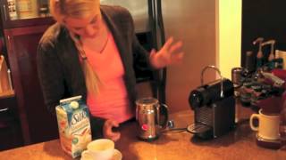 Nespresso Aeroccino Plus Frother Review Frothing Almond Milk [upl. by Ina788]