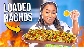 HOW TO MAKE LOADED NACHOS AT HOME [upl. by Ahsenek7]