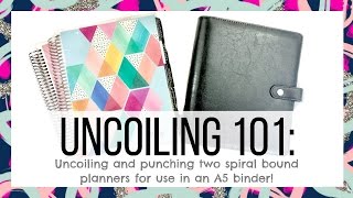 Uncoiling 101 Spiral bound planner to binder [upl. by Sicnarf]