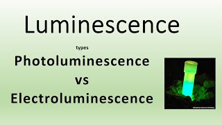 Photoluminescence vs Electroluminescence Material science [upl. by Irrabaj]