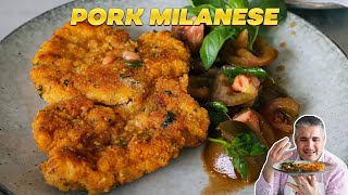 How to Make PORK MILANESE Like an Italian Italian Pork Cutlets [upl. by Lawler]