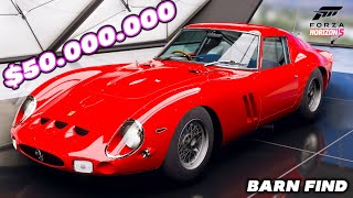 GET FREE 50 MIL Ferrari 250 GTO  Most Expensive Car in Forza Horizon 5  Barn Find Location [upl. by Jessika958]