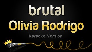 Olivia Rodrigo  brutal Karaoke Version [upl. by Aihsoem]