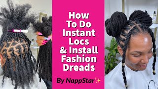 Tutorial Crochet Instant Locs  Loc Extension Install [upl. by Noraf]